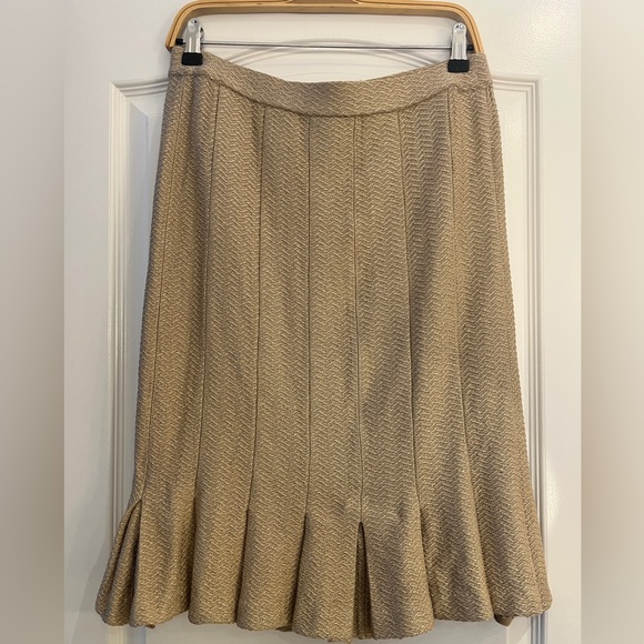 Rare St John by Saks Gold Skirt Size 10 15-16” waist - Picture 8 of 12
